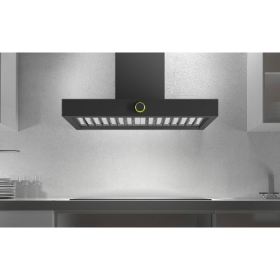 Airforce Vis Boxy Wandhaube 120cm schwarz anthrazit