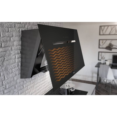 Airforce Foehn Hotte murale inclinée 90 cm noir