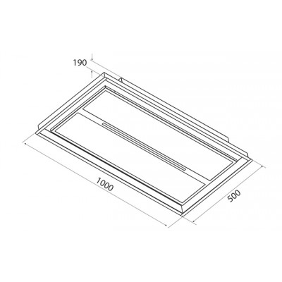 Airforce Split Hotte de plafond 100 cm noir