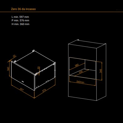 Irinox Hz152350011 Zero 36 Tiroirs de mise sous vide encastrable h cm inox