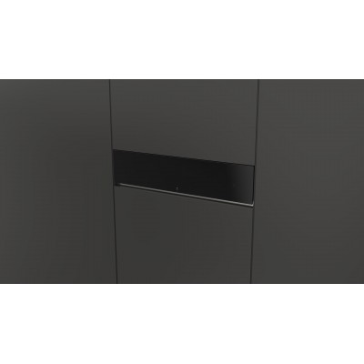 Fulgor fwd150 bk Wärmeschublade 15, schwarzes Glas