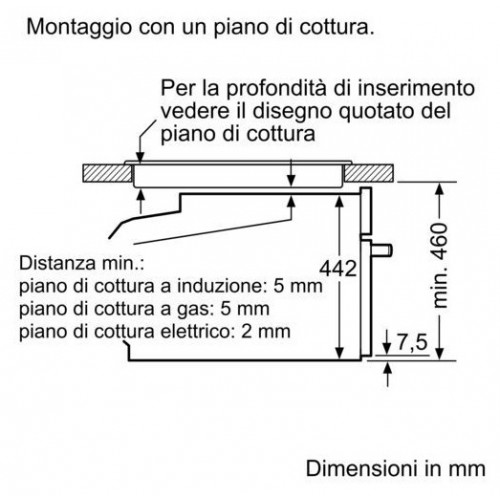 Bosch cmg633bs1 Serie 8 forno microonde da incasso h 45 cm inox