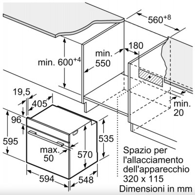Bosch hra574bs0 Serie 4 horno pirolítico de vapor combinado 60 cm acero inoxidable