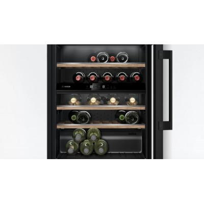 Bosch kuw21ahg0 Série 6 Cave à vin encastrable sous plan h 82 cm noir