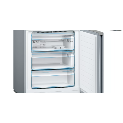 Bosch kgn49xiea Serie 4 wolnostojąca lodówka kombinowana h 203 x 70 cm ze stali nierdzewnej