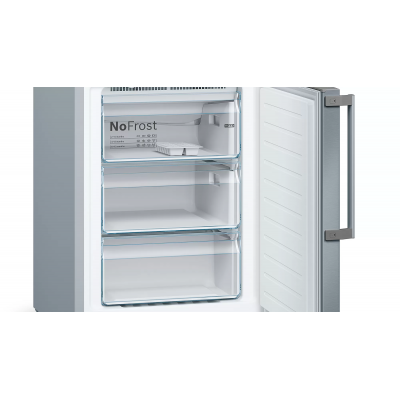 Bosch kgn397ieq Serie 4 freistehender Kombi-Kühlschrank H 203 x 60 cm Edelstahl