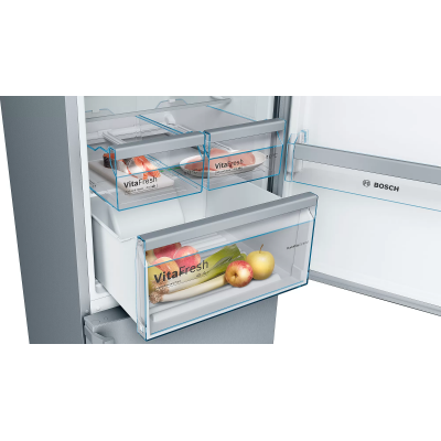 Bosch kgn397ieq Serie 4 free-standing combined refrigerator h 203 x 60 cm stainless steel