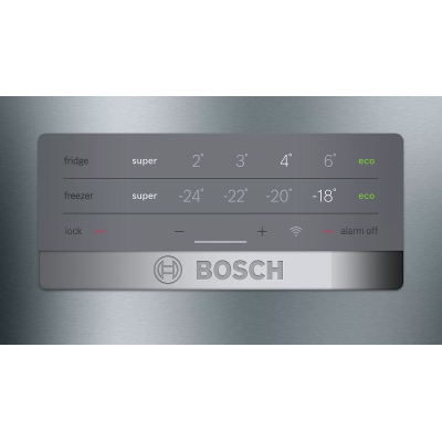 Bosch kgn397ieq Serie 4 réfrigérateur combiné pose libre h 203 x 60 cm acier inoxydable
