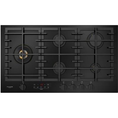 Fulgor fclh 905 gt wk bk gas hob cluster concept 90 cm black glass ceramic