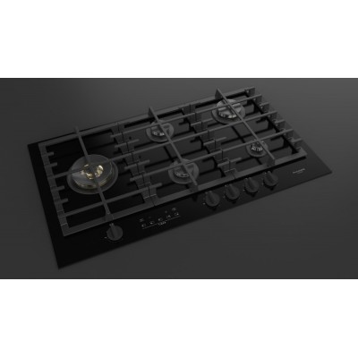 Fulgor fclh 905 gt wk bk gas hob cluster concept 90 cm black glass ceramic