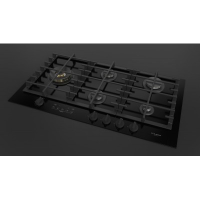 Fulgor fclh 905 gt wk bk gas hob cluster concept 90 cm black glass ceramic