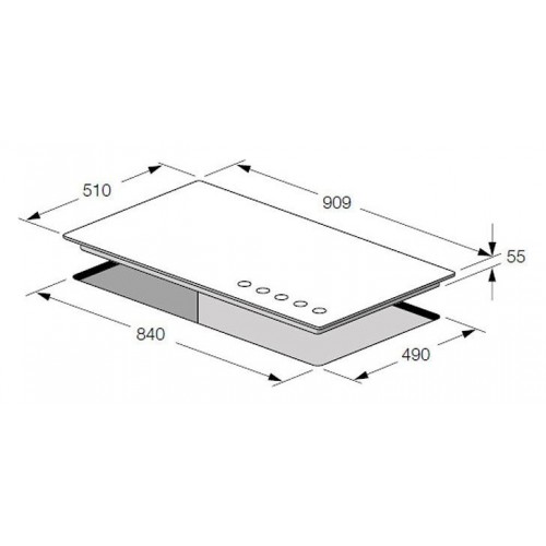 Table de cuisson au gaz - SIEMENS - ER3A6AD70 - 1 plaque de cuisson -  Surface en verre vitrocéramique