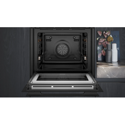 Siemens hn978gqb1 iq700 horno microondas combinado empotrado a vapor 60 cm negro SL