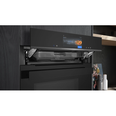 Siemens hn978gqb1 iq700 four à vapeur combiné micro-ondes encastrable 60 cm noir SL