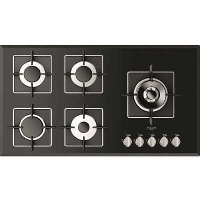 Fulgor fch 905 g dwk bk table de cuisson à gaz 90 cm verre noir