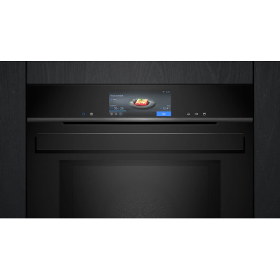 Siemens hn978gmb1 iq700 horno microondas combinado empotrado a vapor 60 cm negro SL