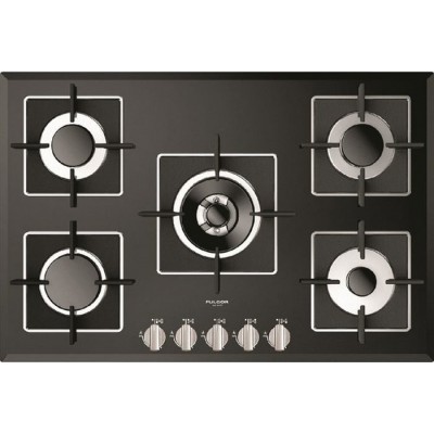 Fulgor fch 775 g wk bk gas hob 77 cm black glass