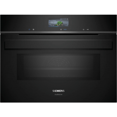 Siemens cm936gcb1 iq700 compact built-in microwave oven h 45 cm black SL