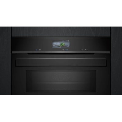 Siemens cm936gcb1 iq700 kompakter Einbau-Mikrowellenherd H 45 cm schwarz SL