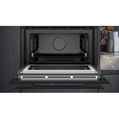 Siemens cm936gcb1 iq700 kompakter Einbau-Mikrowellenherd H 45 cm schwarz SL