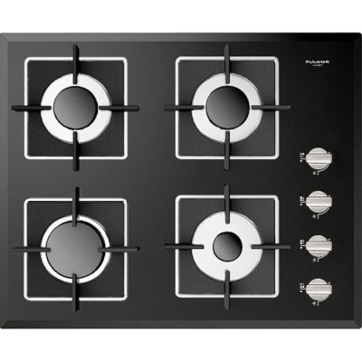 Fulgor fch 604 g bk table de cuisson à gaz 60 cm verre noir