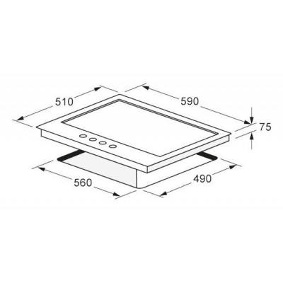 Table de cuisson à gaz Fulgor cph 604 gx 60 cm en acier inoxydable