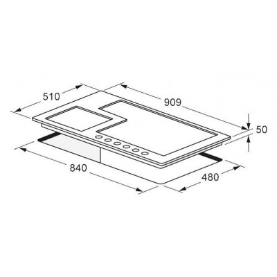 Płyta gazowa Fulgor qh 906 gwk x 90 cm ze stali nierdzewnej q-design