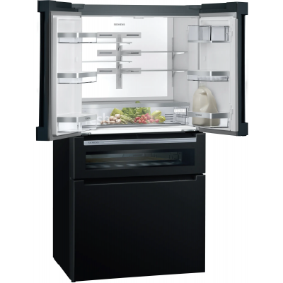 Siemens kf96rsbea iq700 frigorífico combinado independiente 90 cm cristal negro SL