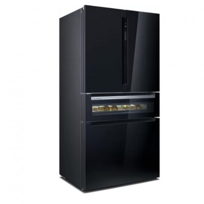 Siemens kf96rsbea iq700 frigorífico combinado independiente 90 cm cristal negro SL