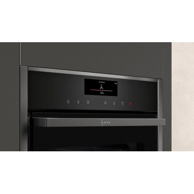 Neff b58vt68g0 Four vapeur combiné pyrolytique encastrable 60 cm graphite