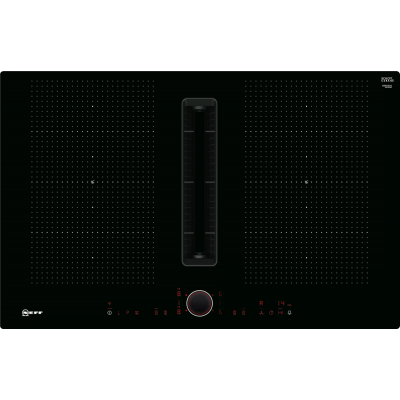 Neff t58pl6ex2 induction hob with integrated hood 80 cm black