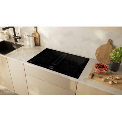 Neff t58pl6ex2 induction hob with integrated hood 80 cm black