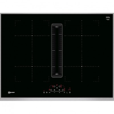 Neff t47td7bn2 piano induzione con cappa integrata 70 cm nero