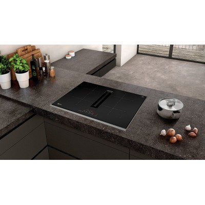 Neff t47td7bn2 piano induzione con cappa integrata 70 cm nero