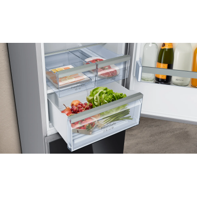 Neff kg7493bd0 free-standing combined refrigerator 70 cm h 203 black