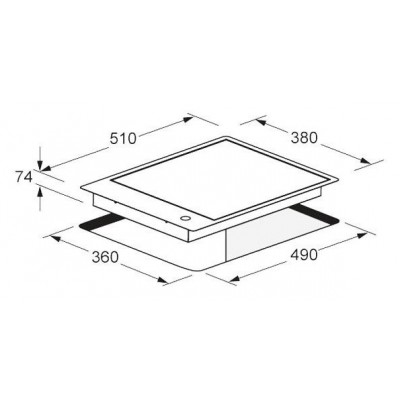 Fulgor cph 401 g dwk x 40cm built-in gas hob stainless steel