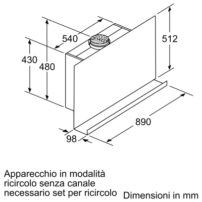 Neff d95frw1s2 okap ścienny 90 cm czarne szkło