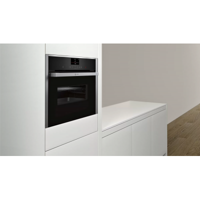 Neff c17ms32h0 four à micro-ondes combiné encastrable h 45 cm acier inoxydable
