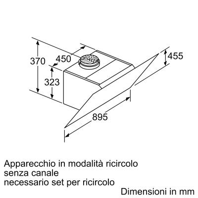 Neff d96imw1g1 campana de pared inclinada 90 cm grafito