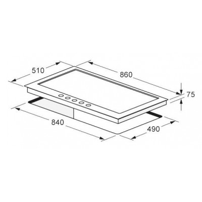 Table de cuisson à gaz Fulgor cph 905 gwk x 90 cm en acier inoxydable