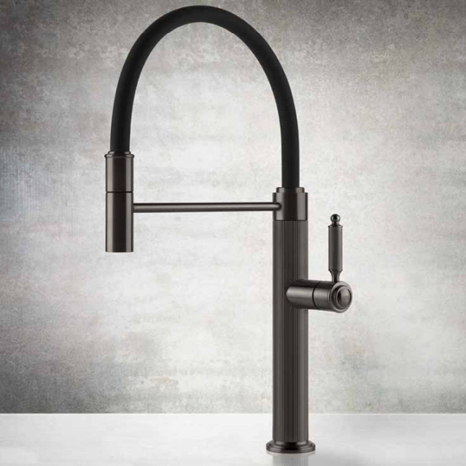 Gessi 60634 707 Venti 20 rubinetto miscelatore cucina black metal brushed