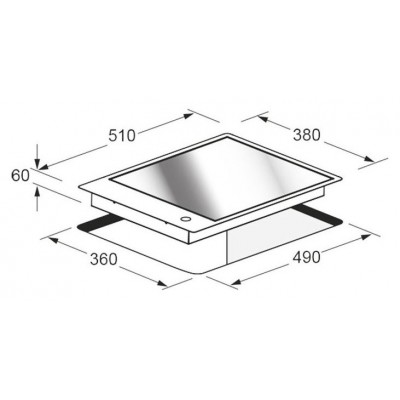 Fulgor cph 401 id x placa de inducción empotrable 40 cm vitrocerámica negra