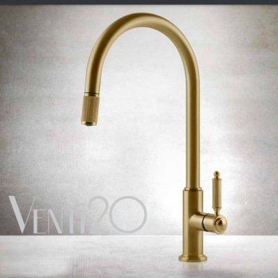 Gessi 60622 716 robinet mitigeur cuisine + douchette or mat