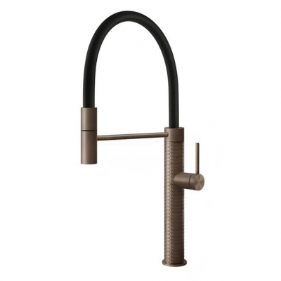 Gessi 60012 708 Meccanica 316 Copper brushed extractable shower tap mixer