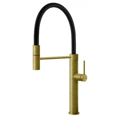 Gessi 60012 727 Meccanica 316 Bateria prysznicowa z wyciąganą wylewką, szczotkowana, mosiądz