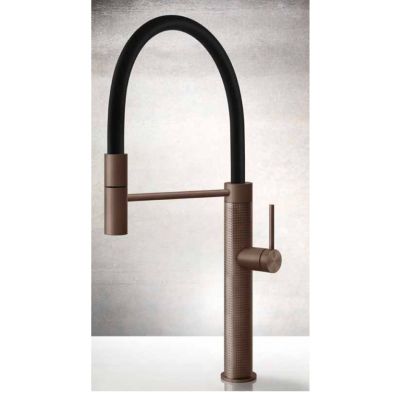 Gessi 60014 708 Cesello 316 bateria mieszaczowa + wyciągana wylewka prysznicowa Miedziana szczotkowana