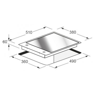 Fulgor cph 402 id x placa de inducción empotrable 40 cm vitrocerámica negra