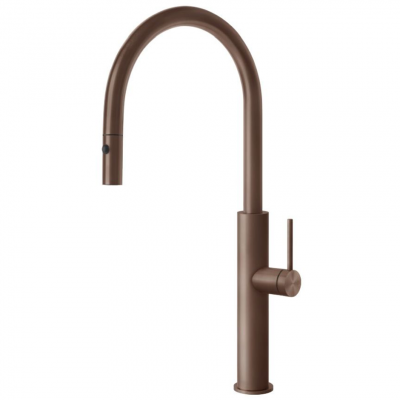 Gessi 60022 708 Kitchen 316 Mixer + ausziehbarer Kupferduschkopf