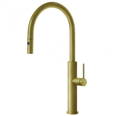 Gessi 60022 727 Kitchen 316 Mixer tap + extractable shower head Brass Brushed