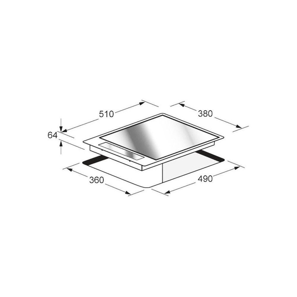 Fulgor cph 402 id tc x piano cottura induzione incasso 40 cm vetroceramica  nero